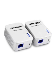 SUMVISION 1000Mbps POWERLINE HOMEPLUG ETHERNET ADAPTERS, twin pack