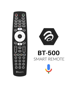 Buzztv BT-500 Smart Remote with Backlit + Google Voice + Bluetooth + IR Remote + TV Learning Mode
