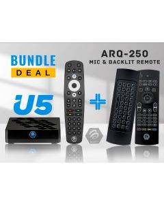 Buzztv U5 UHD 4K with ARQ-250 Backlit Microphone Air Mouse | Android 11 | Wi-Fi 6 | 4GB RAM | 32GB eMMC Storage