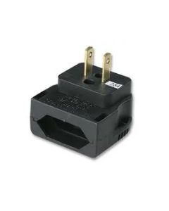 Power Connections - Euro to USA Converter Plug Adapter - Black CP4A 