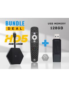 Buzztv HD5 UHD 4K Android 11 Stick 4GB /32GB with 128GB Memory Stick