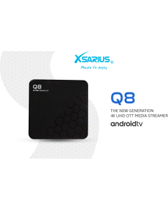 FREE GIFT! Xsarius Q8 - 4K UHD - Android OS 8 Oreo - Dual Band WiFi IPTV Media Player
