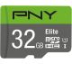 PNY Elite MicroSDHC 32GB Class 10 MicroSD Memory Card with adapter