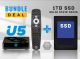 Buzztv U5 UHD 4K with 1TB SSD installed | Android 11 | Wi-Fi 6 | 4GB RAM | 32GB eMMC Storage