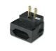 Power Connections - Euro to USA Converter Plug Adapter - Black CP4A 