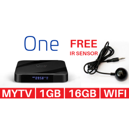 Amiko One 4K UHD 1GB Ram 8GB Storage IPTV Android 7.1 Media Player - FREE IR Sensor cable