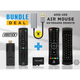 BuzzTV Vidstick+ (PLUS) 4K UHD Android 9 Stick - 4GB/32GB, 128GB Micro SD Card, 1GB LAN Adapter and Air Mouse Keyboard Remote