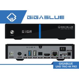 GigaBlue UHD Trio 4K Pro Combo Enigma 2 Linux Receiver 1x DVB-S2X MIS & 1x Hybrid DVB-C/T2, 1200Mbps Wi-Fi    