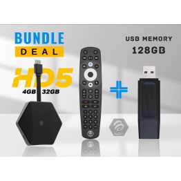 Buzztv HD5 UHD 4K Android 11 Stick 4GB /32GB with 128GB Memory Stick