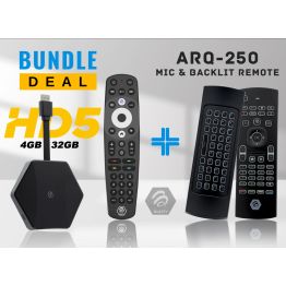 Buzztv HD5 UHD 4K Android 11 Stick 4GB /32GB with Backlit Microphone Air Mouse