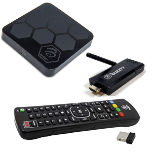 BuzzTV XR 4000 4K UHD Android 9 with BuzzTV XPL3100 Android Stick and ARQ-100 Air Mouse Keyboard Remote - BUNDLE DEAL